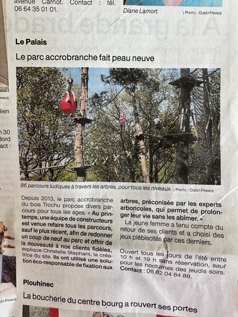 Article ouest France 6 aout 23